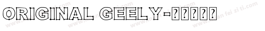 ORIGINAL GEELY字体转换